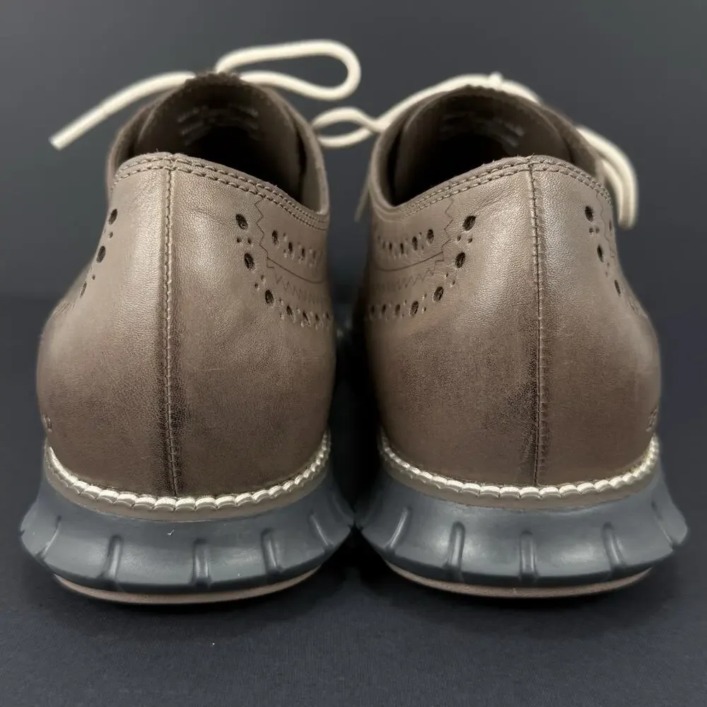 Cole Haan ZERØGRAND Wingtip Oxfords Mens 11.5 Coffee Brown Dress Shoes